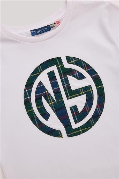 Nebbati Erkek Çocuk Beyaz T-Shirt