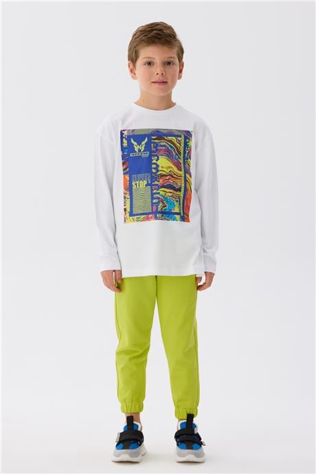 Nebbati Erkek Çocuk Beyaz T-Shirt