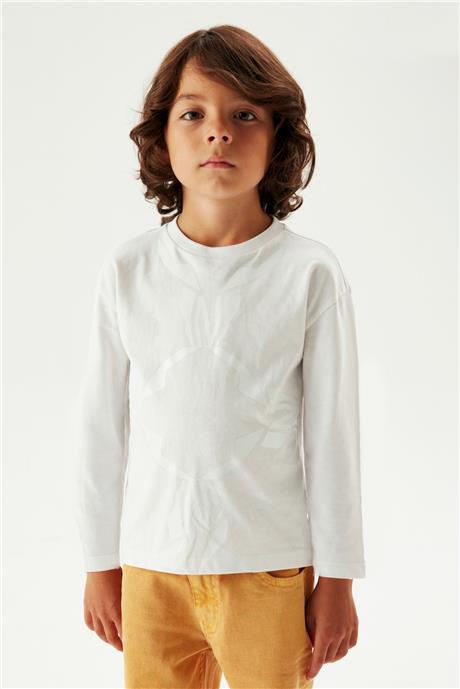 Nebbati Erkek Çocuk Beyaz T-Shirt