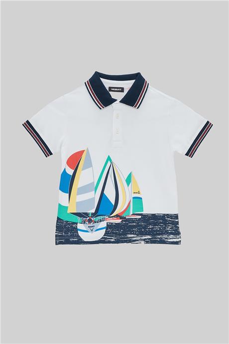 Nebbati Erkek Çocuk Beyaz T-Shirt