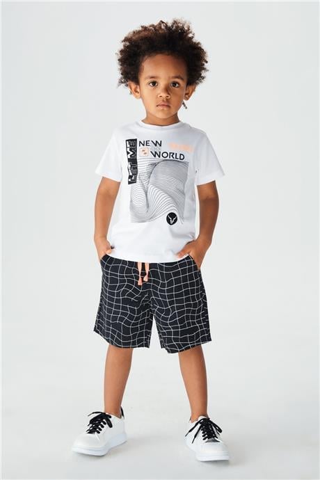Nebbati Erkek Çocuk Beyaz T-Shirt