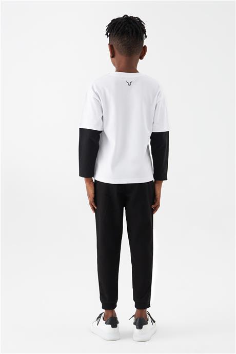 Nebbati Erkek Çocuk Beyaz T-Shirt