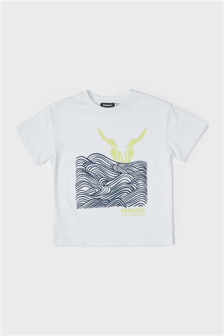 Nebbati Erkek Çocuk Beyaz T-Shirt