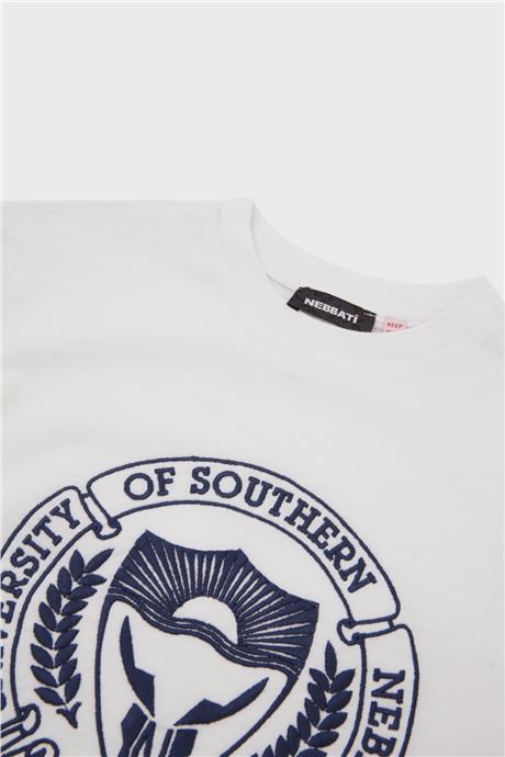Nebbati Erkek Çocuk Beyaz T-Shirt