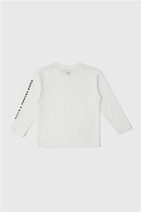 Nebbati Erkek Çocuk Beyaz T-Shirt