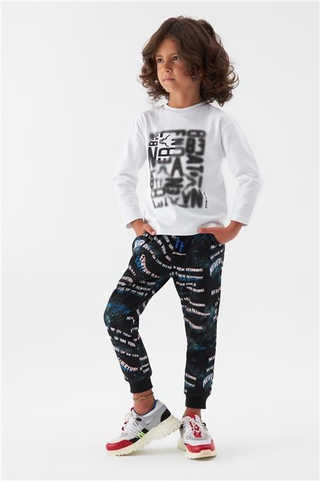 Nebbati Erkek Çocuk Beyaz T-Shirt