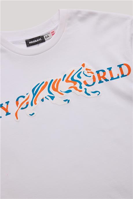 Nebbati Erkek Çocuk Beyaz T-Shirt