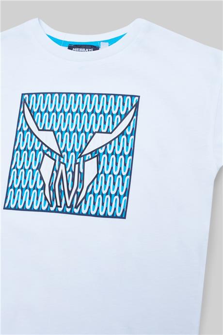 Nebbati Erkek Çocuk Beyaz T-Shirt