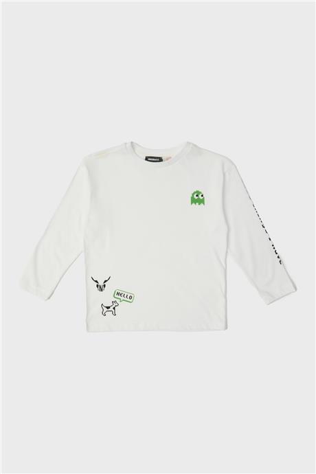 Nebbati Erkek Çocuk Beyaz T-Shirt