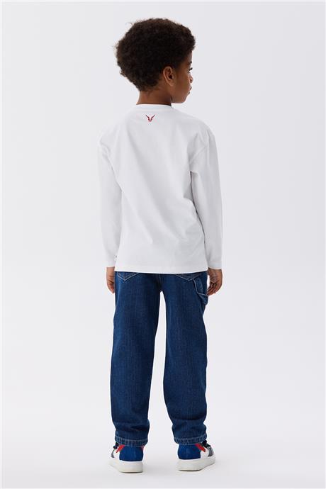 Nebbati Erkek Çocuk Beyaz T-Shirt