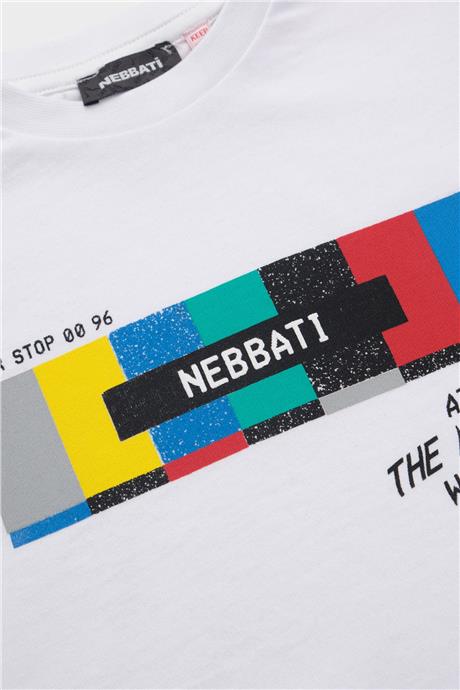 Nebbati Erkek Çocuk Beyaz T-Shirt