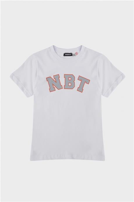 Nebbati Erkek Çocuk Beyaz T-Shirt