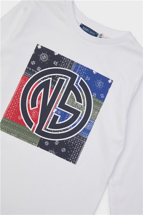 Nebbati Erkek Çocuk Beyaz T-Shirt