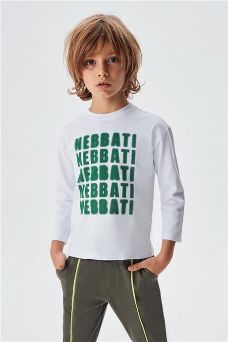 Nebbati Erkek Çocuk Beyaz T-Shirt