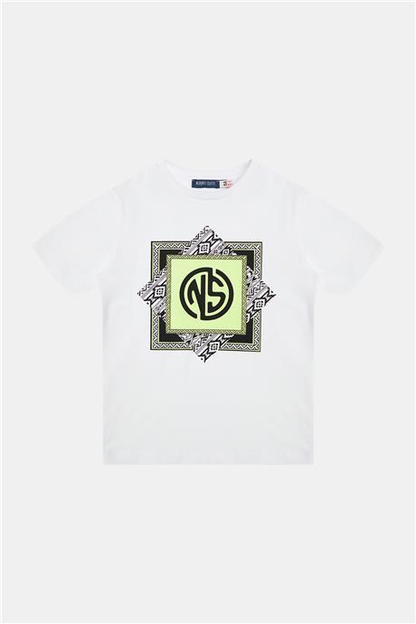 Nebbati Erkek Çocuk Beyaz T-Shirt