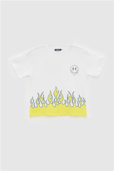 Nebbati Erkek Çocuk Beyaz T-Shirt