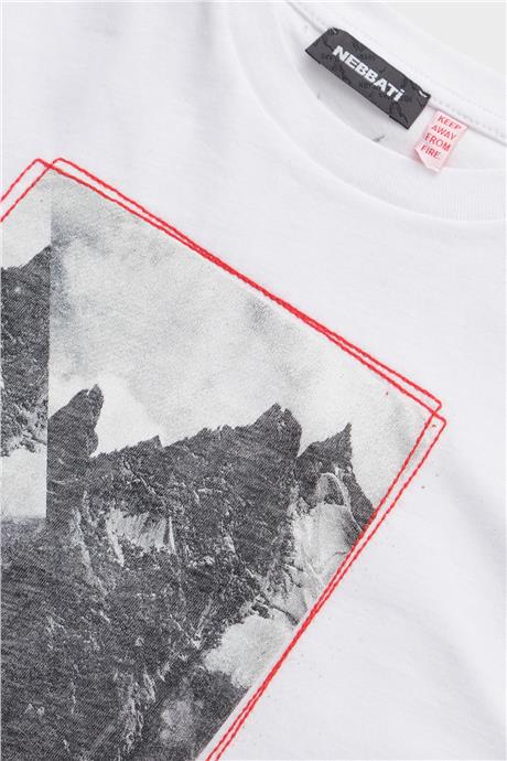Nebbati Erkek Çocuk Beyaz T-Shirt