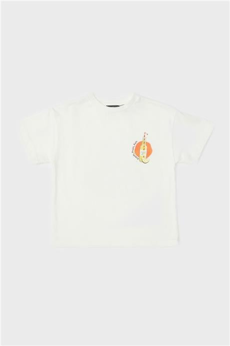 Nebbati Erkek Çocuk Beyaz T-Shirt