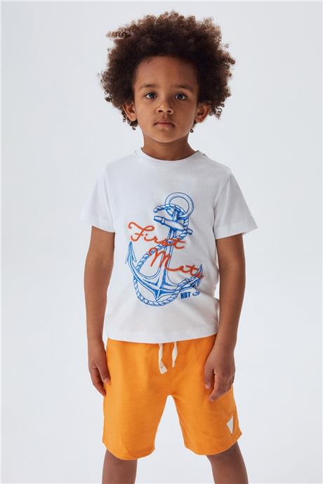 Nebbati Erkek Çocuk Beyaz T-Shirt