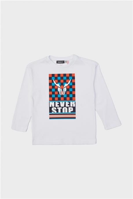 Nebbati Erkek Çocuk Beyaz T-Shirt