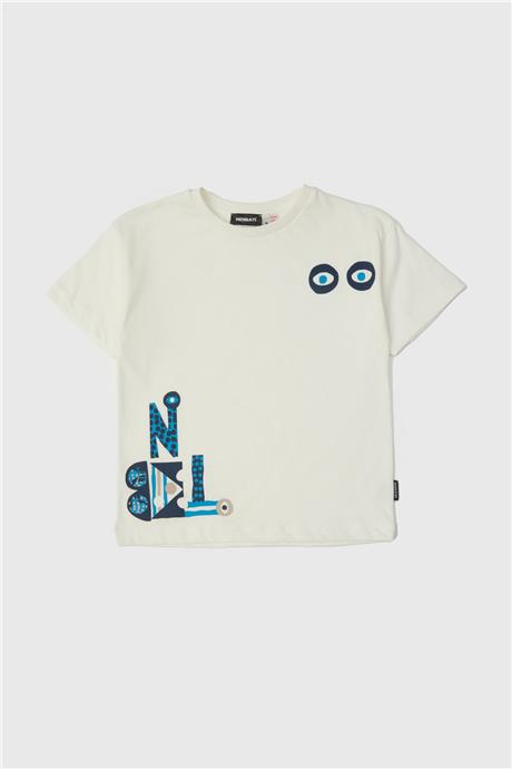 Nebbati Erkek Çocuk Beyaz T-Shirt