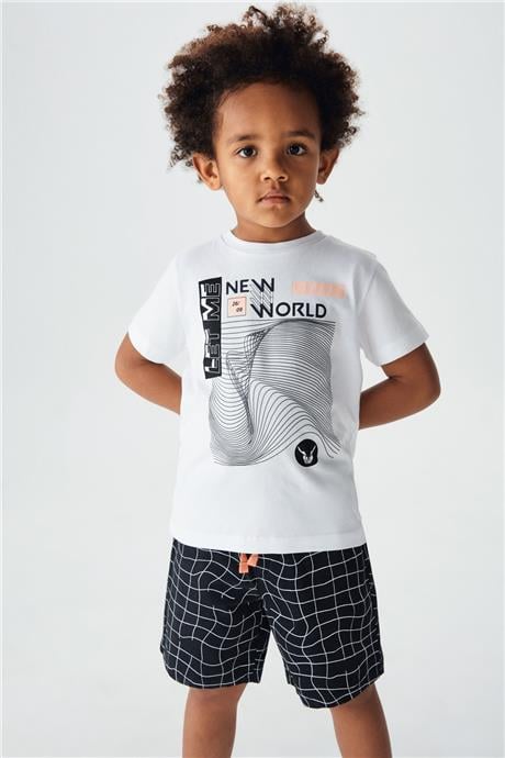 Nebbati Erkek Çocuk Beyaz T-Shirt