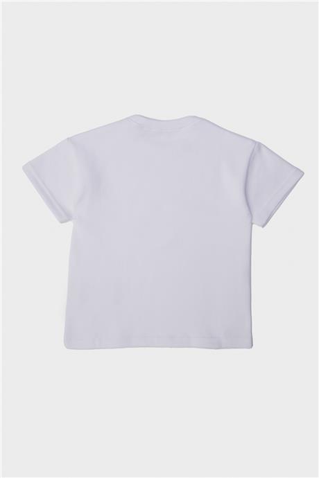 Nebbati Erkek Çocuk Beyaz T-Shirt