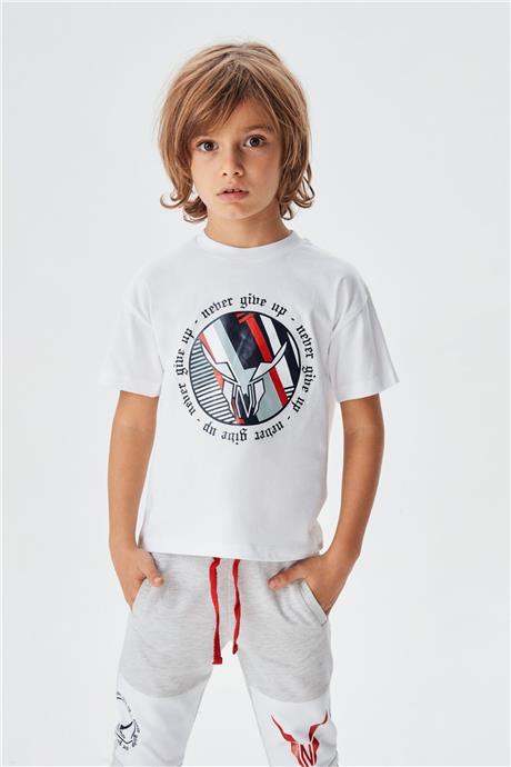 Nebbati Erkek Çocuk Beyaz T-Shirt
