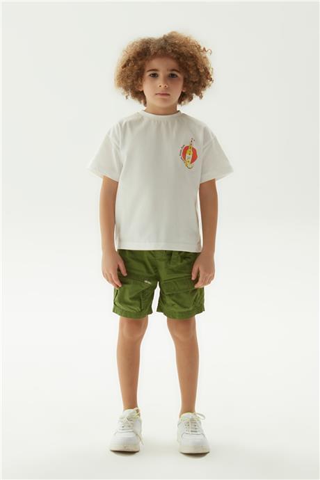 Nebbati Erkek Çocuk Beyaz T-Shirt