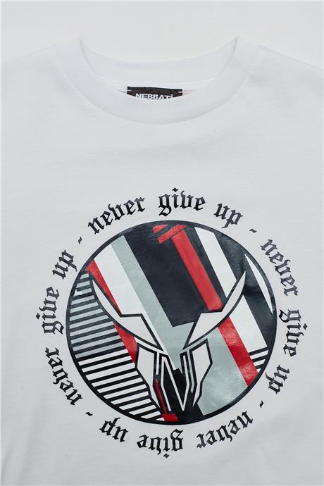 Nebbati Erkek Çocuk Beyaz T-Shirt