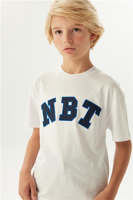 Nebbati Erkek Çocuk Beyaz T-Shirt