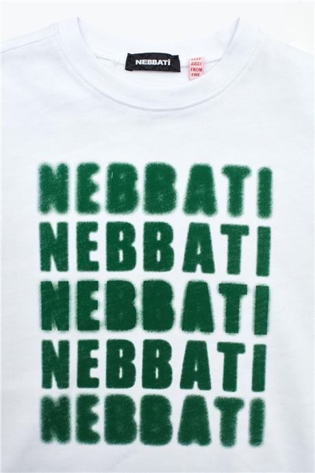Nebbati Erkek Çocuk Beyaz T-Shirt