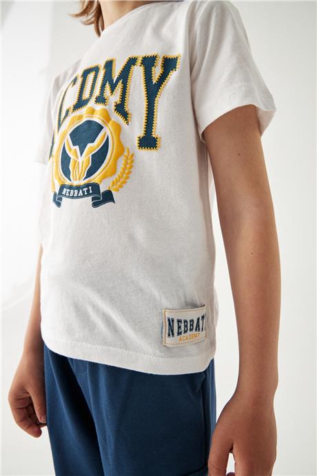 Nebbati Erkek Çocuk Beyaz T-Shirt