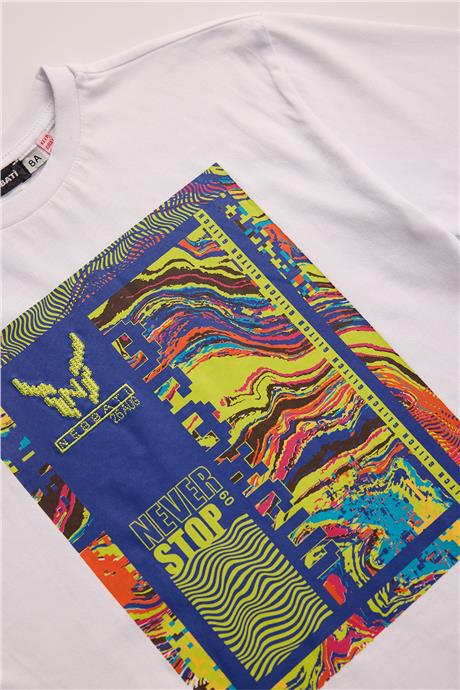 Nebbati Erkek Çocuk Beyaz T-Shirt