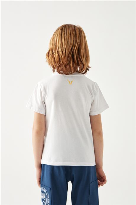 Nebbati Erkek Çocuk Beyaz T-Shirt