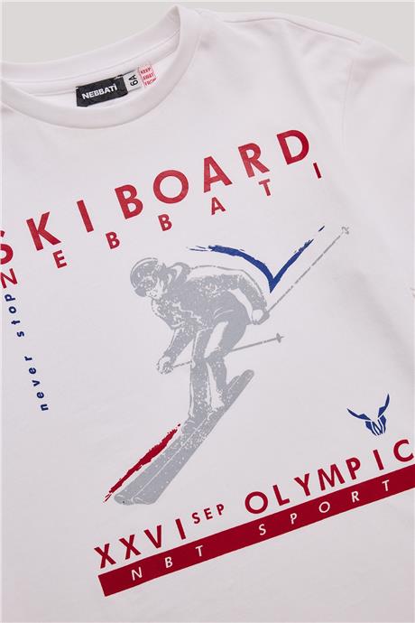 Nebbati Erkek Çocuk Beyaz T-Shirt