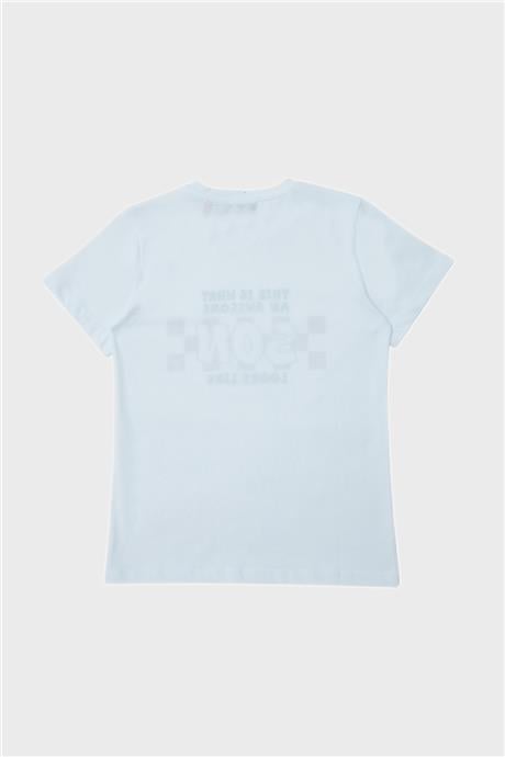 Nebbati Erkek Çocuk Beyaz Tshirt