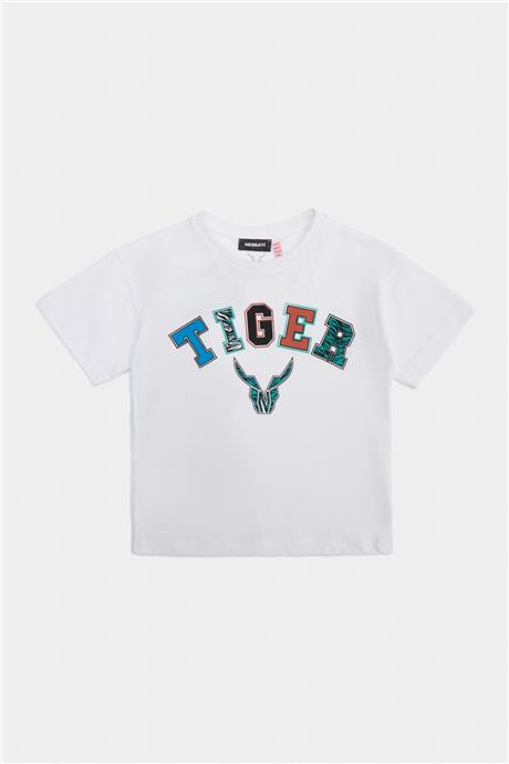 Nebbati Erkek Çocuk Beyaz Tshirt