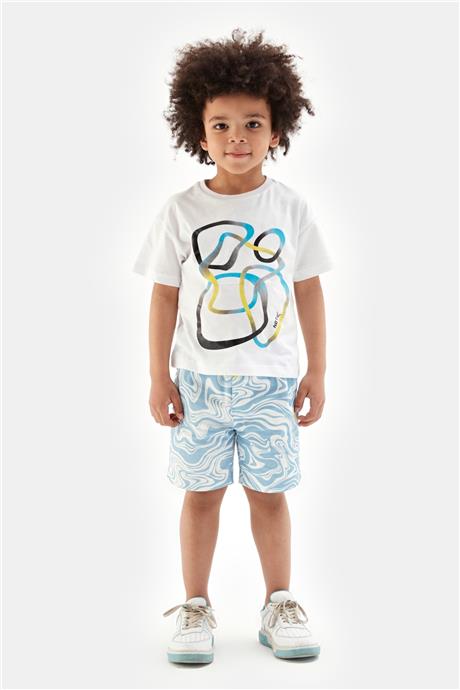 Nebbati Erkek Çocuk Beyaz Tshirt
