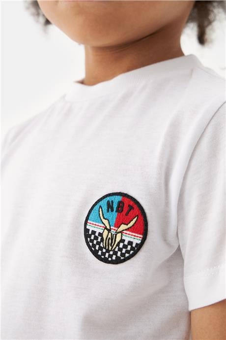 Nebbati Erkek Çocuk Beyaz Tshirt