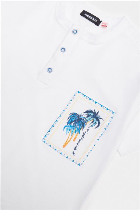 Nebbati Erkek Çocuk Beyaz Tshirt