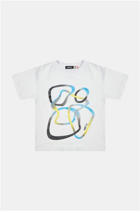 Nebbati Erkek Çocuk Beyaz Tshirt