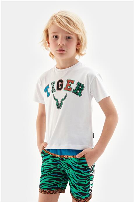 Nebbati Erkek Çocuk Beyaz Tshirt