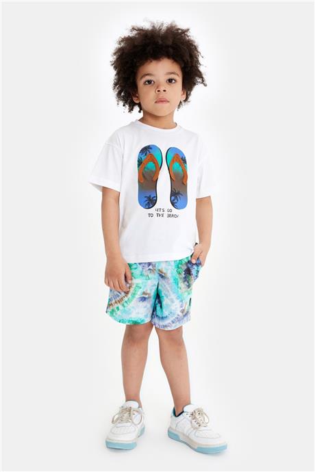 Nebbati Erkek Çocuk Beyaz Tshirt