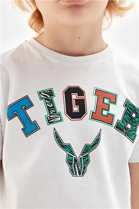 Nebbati Erkek Çocuk Beyaz Tshirt