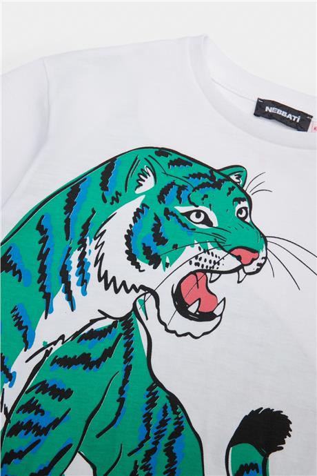 Nebbati Erkek Çocuk Beyaz Tshirt