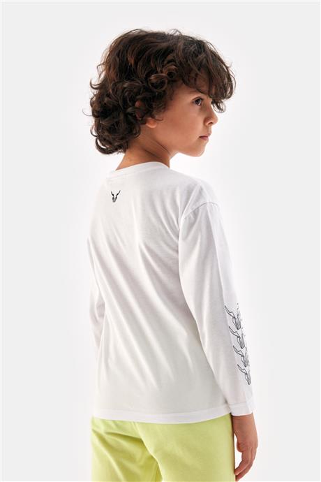 Nebbati Erkek Çocuk Beyaz Tshirt