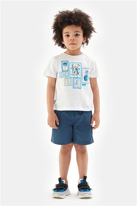 Nebbati Erkek Çocuk Beyaz Tshirt