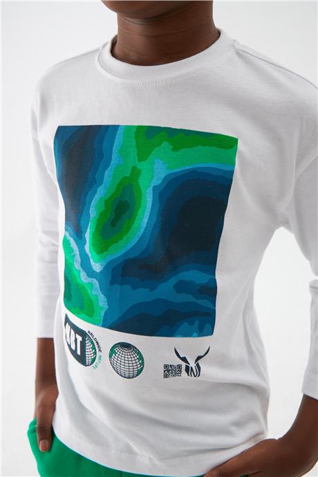 Nebbati Erkek Çocuk Beyaz Tshirt