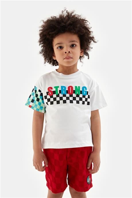 Nebbati Erkek Çocuk Beyaz Tshirt
